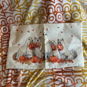 Halloween Dog Ghost Pillow Cover